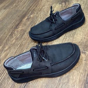 Sperry black convoy topsider boys size 5